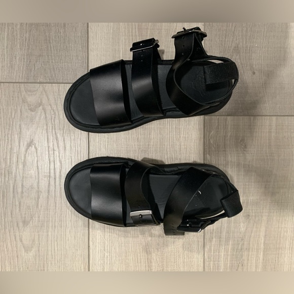 Dr. Martens Shoes - Dr Martens Gryphon Brando Leather Gladiator Sandals